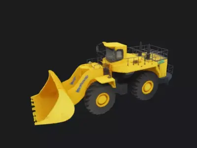 Komatsu WA70 Wheel Loader 3D Model 3D model