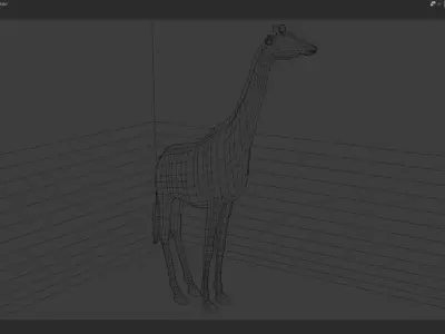 Rigged Giraffe Free low-poly 3D model