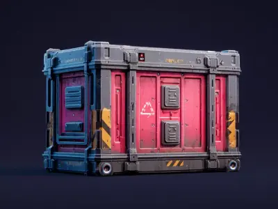 Free Stylized Crates Lowpoly Set Free low-poly 3D model