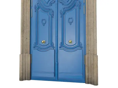 Entrance classic door 128 3D model
