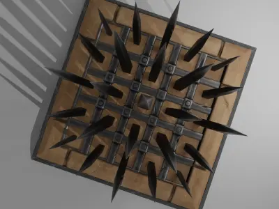 Spike Trap Low-poly 3D model