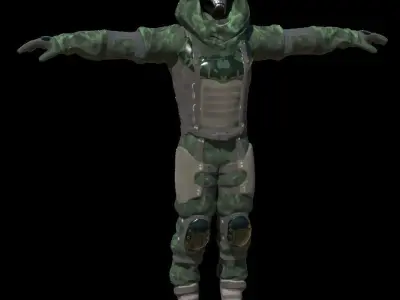Soldier Low-poly 3D model
