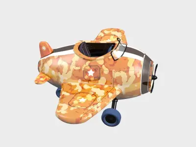 Cartoon Plane 3D model get