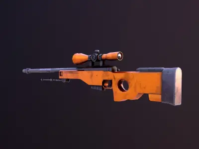 AWP WIP Low-poly 3D model