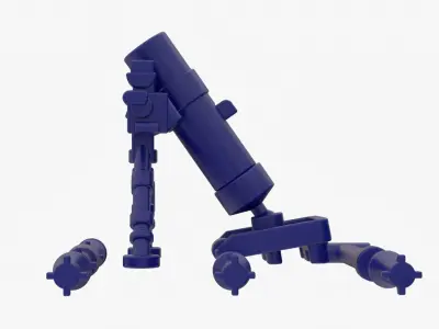 Detailed Lego Rocket Launcher 3D model