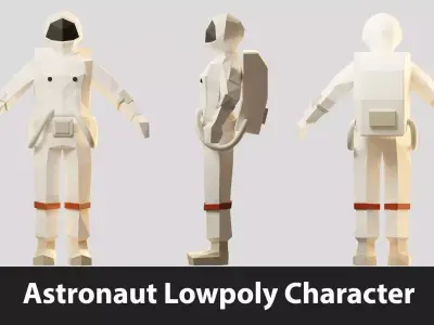 Lowpoly Astronaut Character Low-poly 3D model