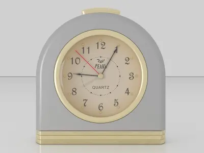 Analog Alarm Clock Small 3d Model 3D model