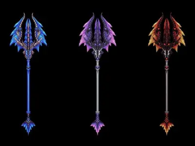 Glorious Spear Low-poly 3D model