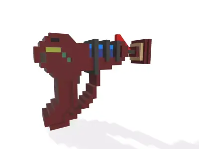3D Voxel Call of Duty Raygun Free low-poly 3D model