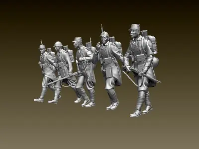 French soldier ww1  3D print model