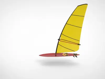 Wind surfing 3D model