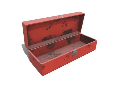 Old Metal Box Low-poly PBR Free low-poly 3D model