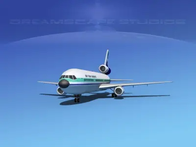 Douglas DC-10 Air New Zealand 3D model