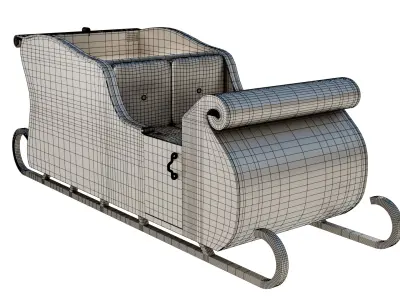 Santa Sleigh Modern - High Tech 3D model