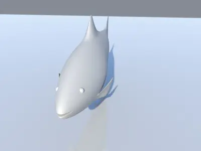 fish low poly shark Low-poly 3D model