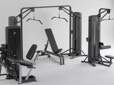 Gym Equipment Kit  3D model