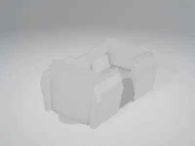 PeopleMover Cart Low-poly 3D model