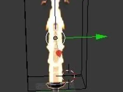 Magic fire sword 3D model