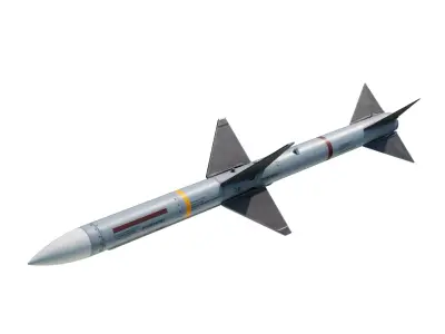 USAAF AIM-7P AIM7 Sparrow air-to-air missile 3D model
