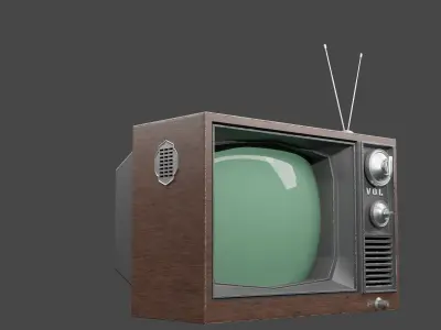 Vintage TV Retro Old Television 3D model
