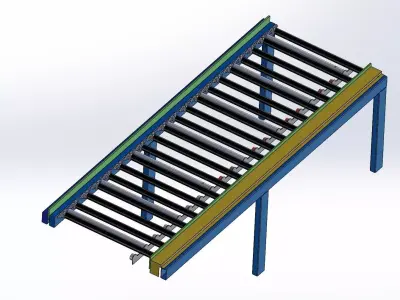 Conveyor  1 m x 1 m x 3 m 3D model