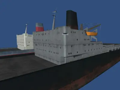Container ship Low-poly 3D model