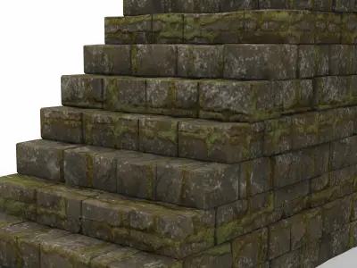set architecture stairs 03 3D model