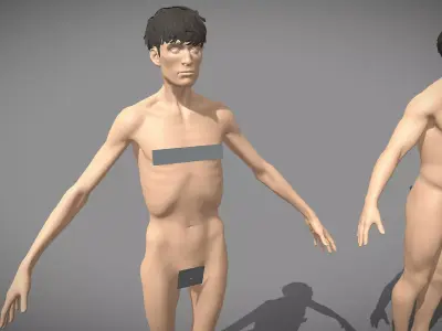 Base Mesh Pack - Male 3D model