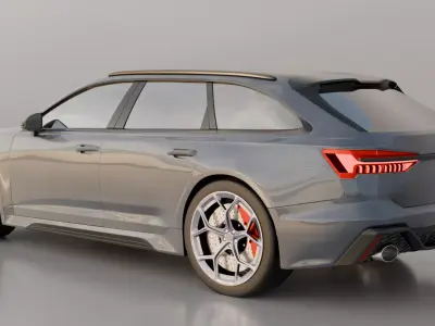 Audi RS6-style performance wagon 3D model