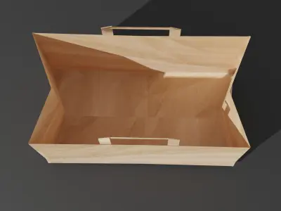 Paper Bag--  Customizable- Realistic 3D Model 3D model