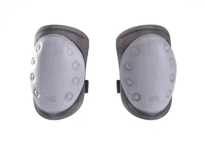 Military black knee pads 14 Low-poly 3D model