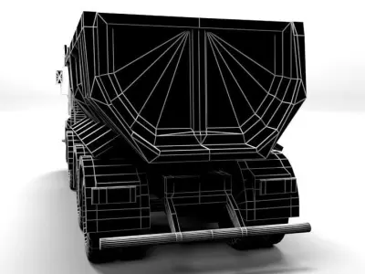 KIPPER TRUCK LOWPOLY Low-poly 3D model