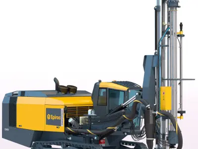 Surface drill rig for quarrying and mining Smartroc D65 3D model