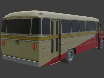 GMC Bus Low-poly 3D model