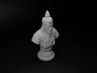 Korean Hwarang Bust Chess 3D print model