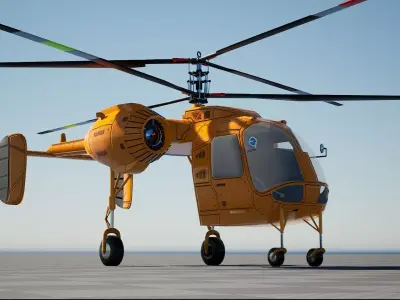 ZBL KA36 Helicopter - Unreal Engine Project Low-poly 3D model