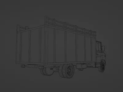 Mercedes Benz T2 Low-poly 3D model