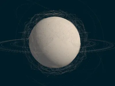 Animated Hologram Planet Earth v1 3D model