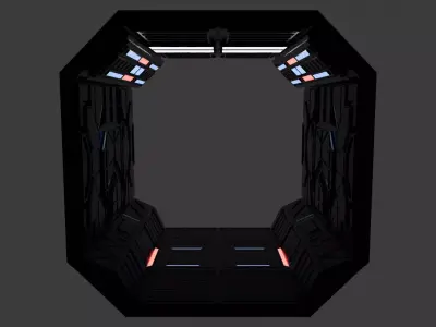 hallway futuristic 3D model