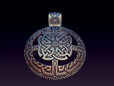 viking knot pendant 3D print model