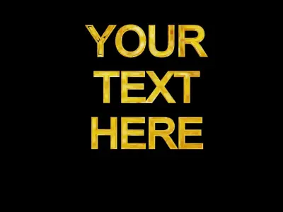 Animated Text 3D model