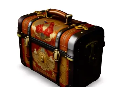 Antique Ornate Treasure Chest Low-poly 3D model
