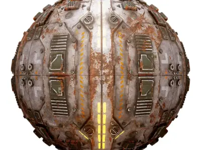 PBR Sci-Fi Industrial Texture 47 Low-poly 3D model
