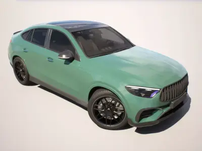 Coupe SUV - Mercedes GLC Coupe -Game Ready Vehicle Low-poly 3D model