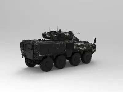 Boxer armoured fighting vehicle 3D model