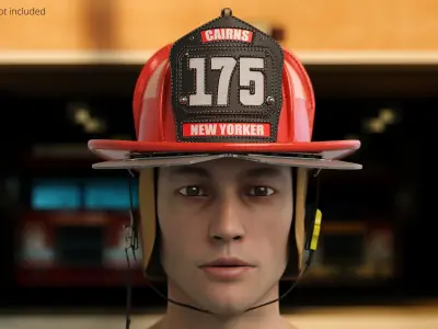  Cairns N5A Firefighting Leather Helmet Red 