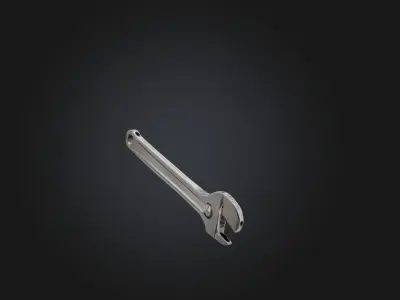 Wrench Low-poly 3D model shop