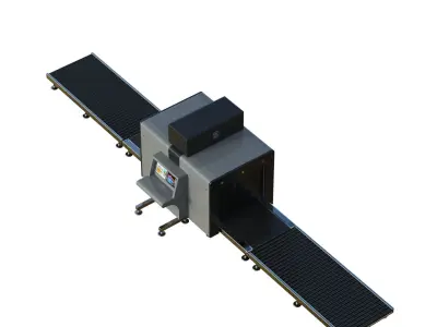 Airport Security X-ray Conveyer Low-poly 3D model