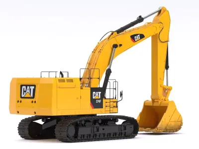 CAT Large Excavator 374F L Hydraulic Dirty 3D model