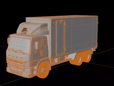 Mitsubishi Fuso Shogun Cargo Truck 3D model